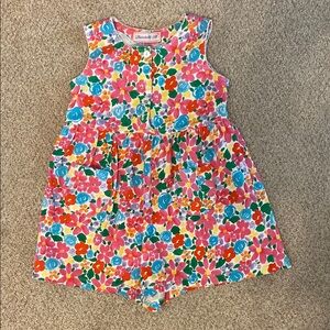 Vintage Colorful Floral Girls Romper